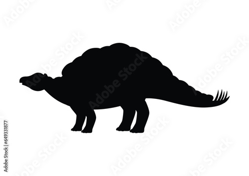 Wuerhosaurus Dinosaur Silhouette Vector Isolated on White Background photo
