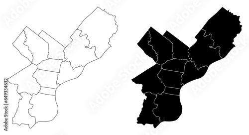 Philadelphia city administrative maps