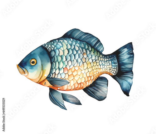 Namalowana ryba karp ilustracja