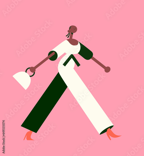 Woman Layered Vector Illustration photo