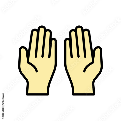 Canvas Print Prayer dua in ramadan, praying hands, muslim praying human hands islam symbols for islamic worship logo