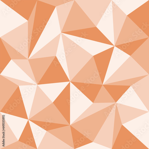 Abstract apricot crush geometric seamless pattern with triangles, vector