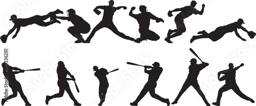 silhouettes of player people