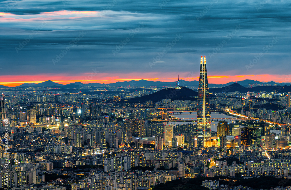 view of the city, Seoul South Korea.