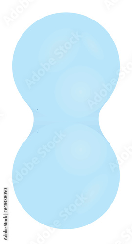 Blue gym facial ball. vector