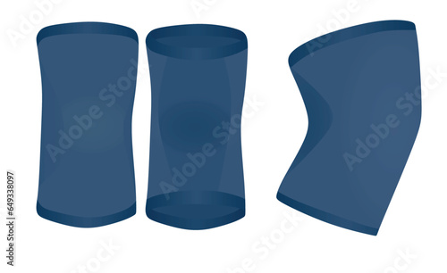 Blue knee support. vector illustration