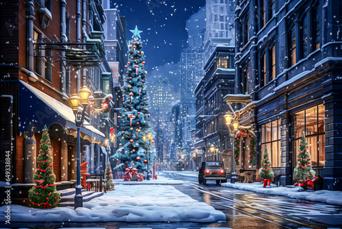 City Christmas -- Use for backgrounds and greeting cards