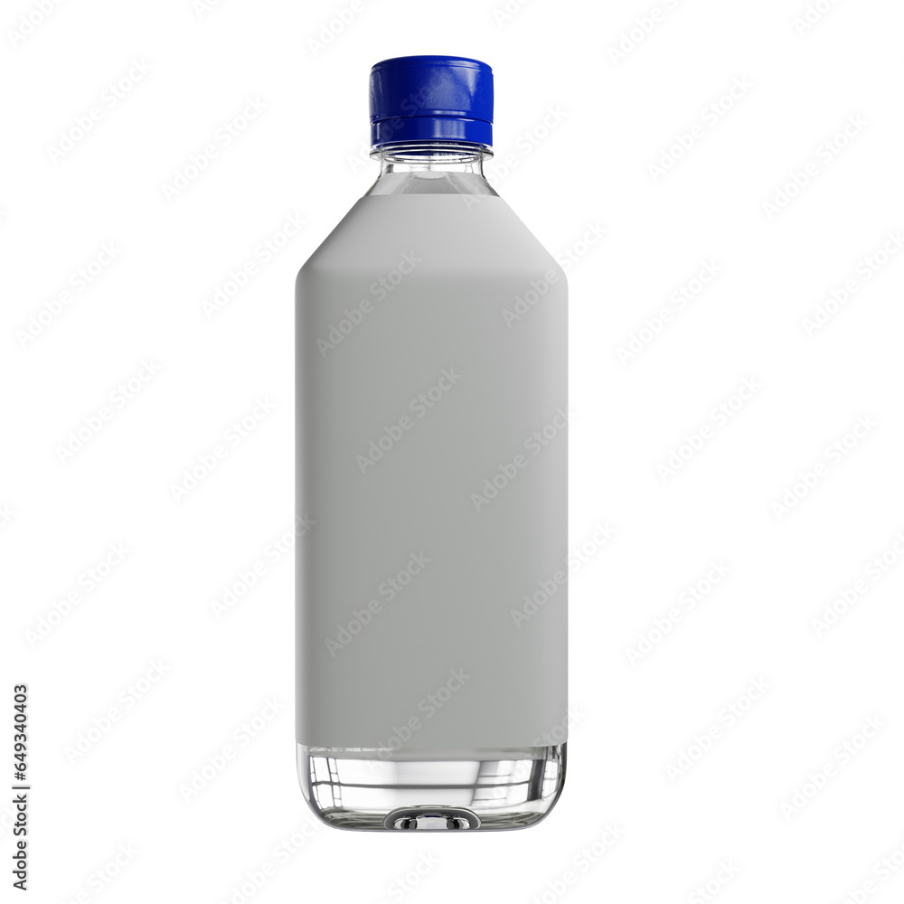 3D illustration, 3D rendering close-up of water bottle Cut away isolated 3D mockup 3D illustration, 3D rendering close-up of water bottle Cut away isolated 3D mockup