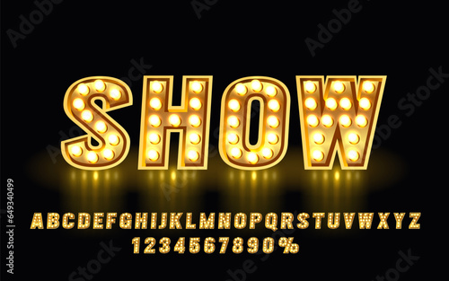 Show font set collection, letters and numbers symbol. Vector