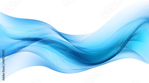 Cold blue air currents. Abstract light air effect, wind, and streams of fresh breeze. Design element on the white background, created with Generative AI technology.