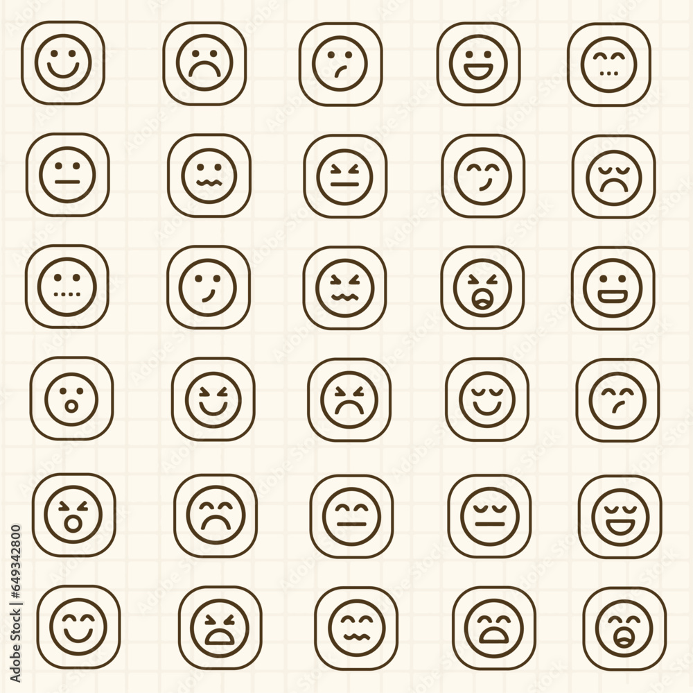 emoticon face icon design for template emoticon face icon design for template