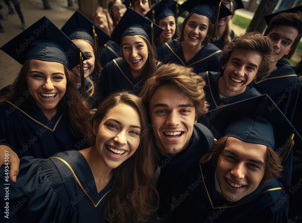Group photo of high school graduates