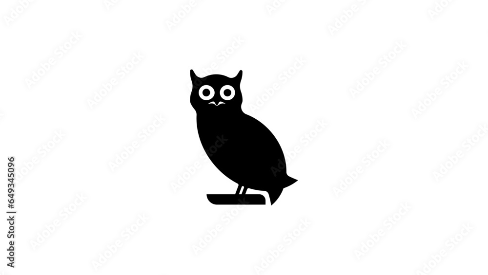 Obraz premium owl black logo