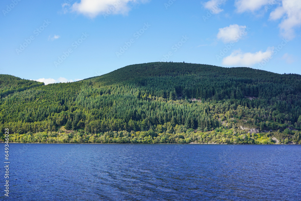 View over Loch Ness in the Scottish highlands