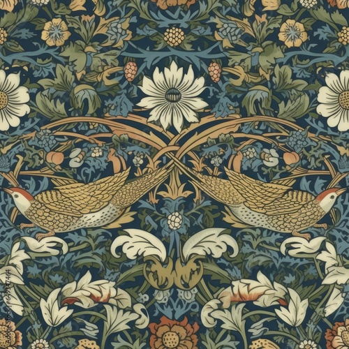 Vintage floral pattern, Seamless retro texture, Classic vintage wallpaper