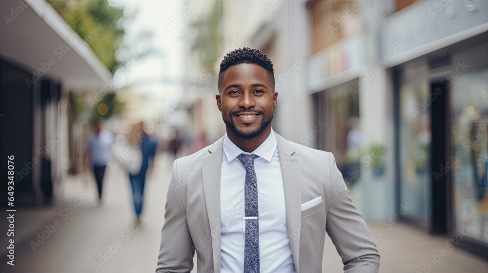young successful businessman in the street, close up young successful businessman in the street, close up