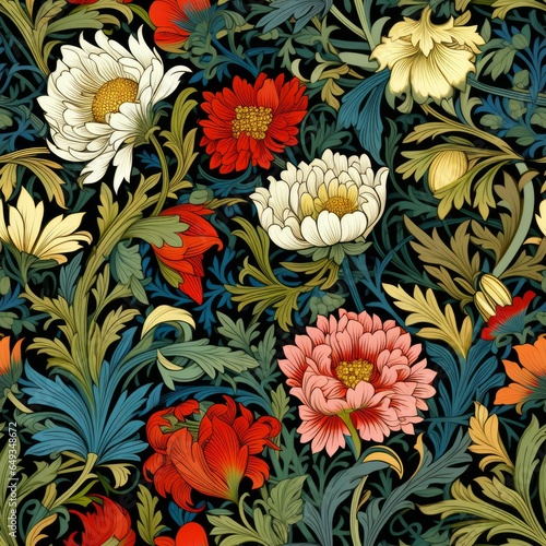 Vintage floral pattern, Seamless retro texture, Classic vintage wallpaper