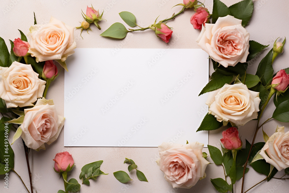 empty postcard mockup elegantly arranged against a pristine white background