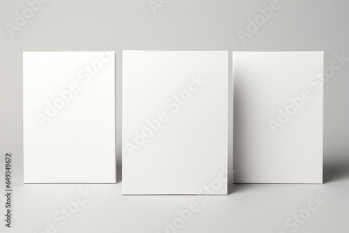 empty postcards mockup on a white background, portraying them as a blank canvas