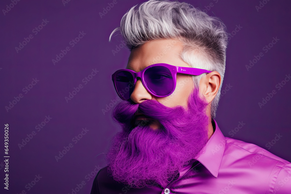 portrait of a man with a well-groomed beard portrait of a man with a well-groomed beard