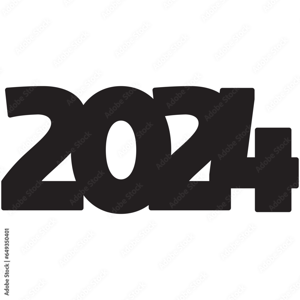 2024, ano 2024, feliz ano novo 2024, 2024 vetor, 2k24, vector de Stock