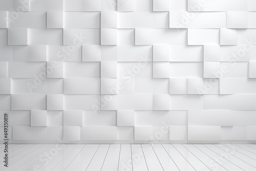 3D White Wall photo-realistic, ultra sharp. Generative Ai.