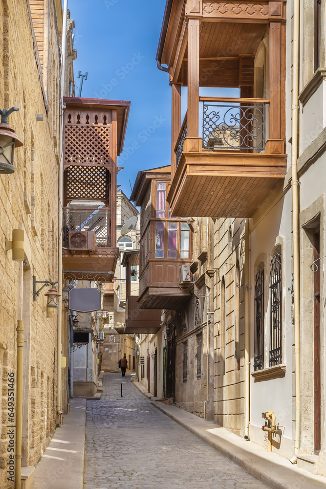 Street in Old City Baku, Azerbaijan