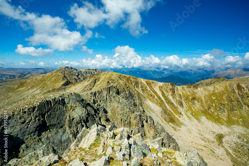 Pyrenees Pessons peak and lakes in Andorra	 photo