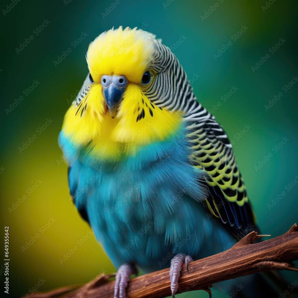 Obraz premium Budgerigar in its Natural Habitat, Wildlife Photography, Generative AI