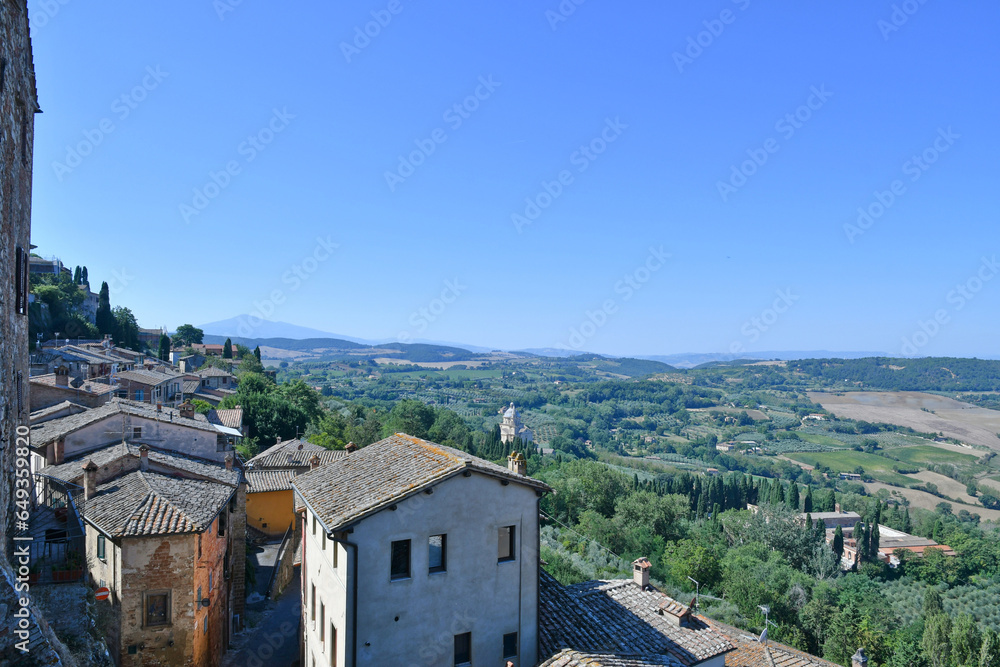 The landscape seen from Montepulciano, an old town in Tuscany, Italy.