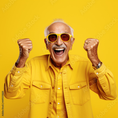 senior happy sunglasses