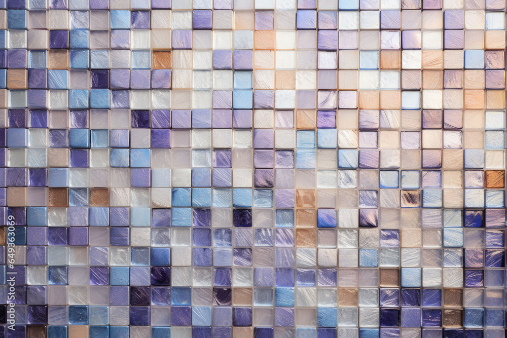 Colored glass mosaic in various squares in the silver and dark navy colors. AI generated Colored glass mosaic in various squares in the silver and dark navy colors. AI generated