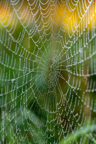 spider web with dew early morning i September