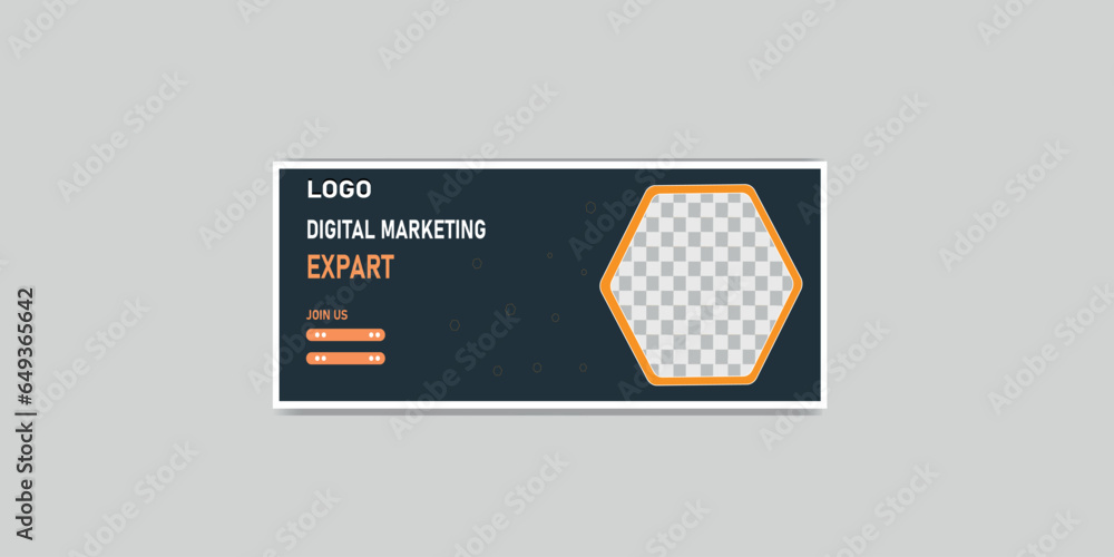 facebook cover page black background 2024 Stock Vector Adobe Stock