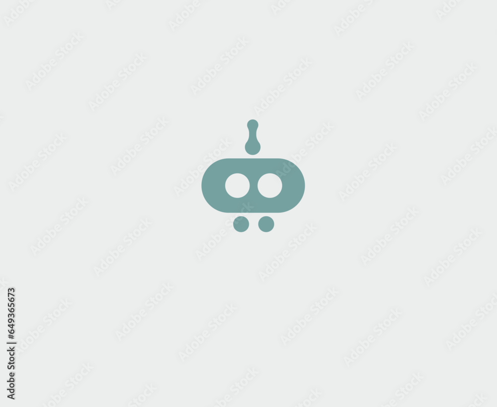 Fototapeta premium Minimalistic logo, robot, for your company