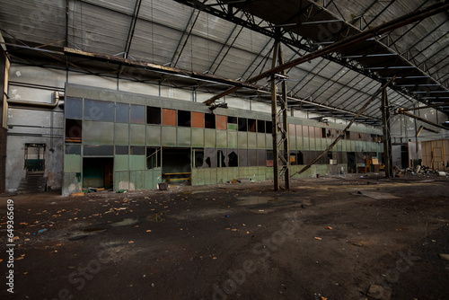 Abandoned workshop of old factory