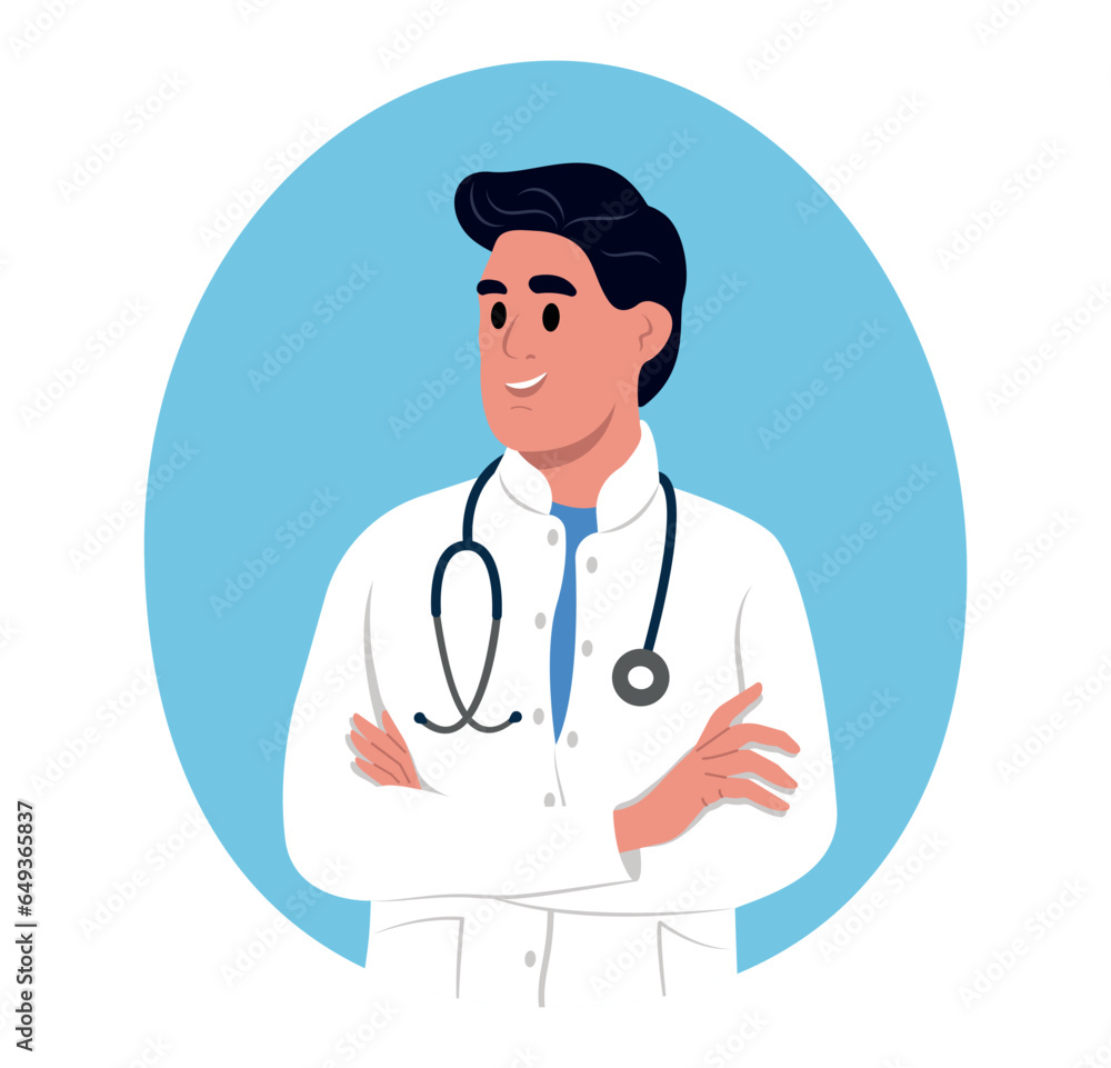 Avatar of a smiling doctor, medical worker. Avatar of a smiling doctor, medical worker.