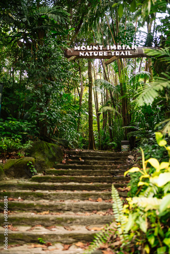 Photography Stairs leading to Mount Imbiah, Nature Trail from Sentosa, Singapore
