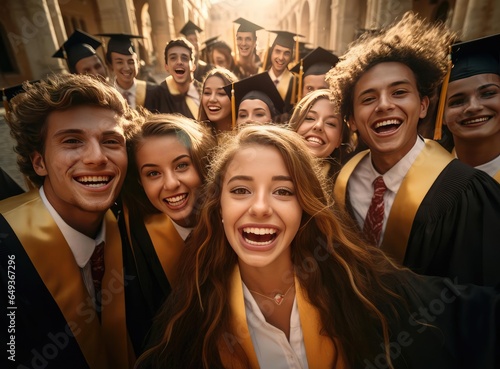 Group photo of high school graduates