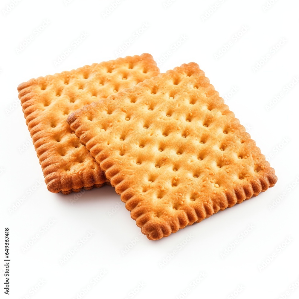 Crackers Isolated on a White Background Crackers Isolated on a White Background