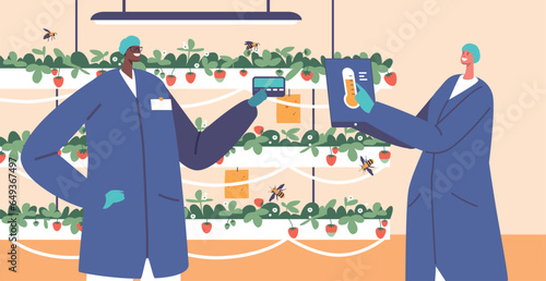 Automation Of Strawberry Production In The Indoors Vertical Garden. Worker Characters Using Smart Technology And Ai