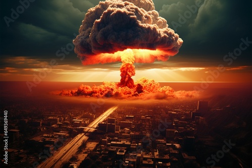 City obliterated by nuclear bomb in catastrophic Third World War photo