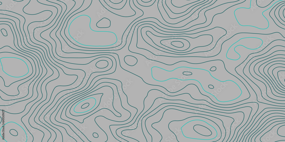 Abstract topographic wavy curve line background. Topography map pattern, Geographic curved relief. Topographic lines background. Vector illustration.