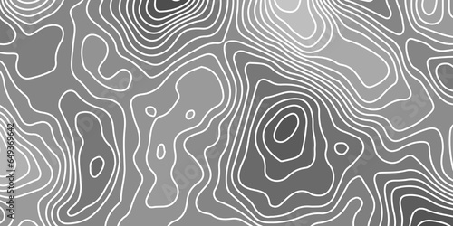 Abstract wavy topographic map. Abstract wavy and curved lines background. Abstract geometric topographic contour map background.