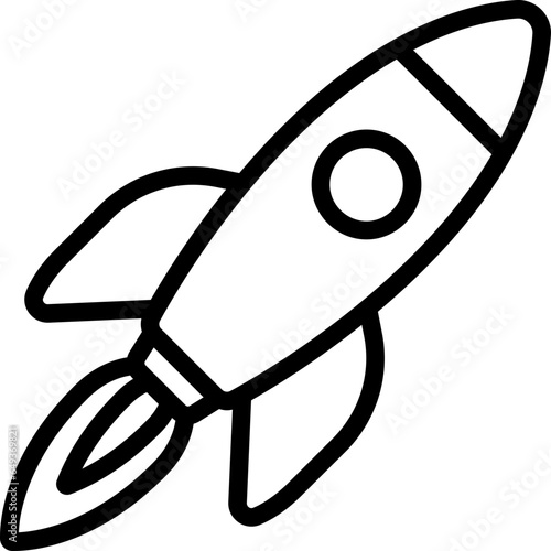 Rocket Ship Launch Icon