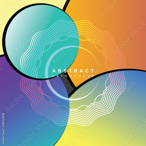 Coloured abstract circle background design can be used in social media