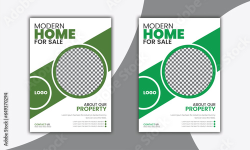 creative and modern real estate flyer template.