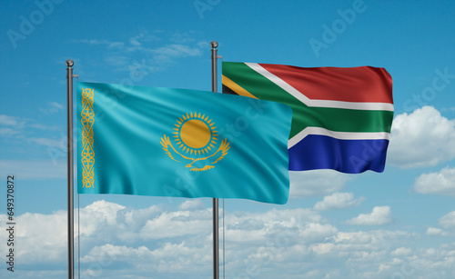 South Africa and Kazakhstan flag