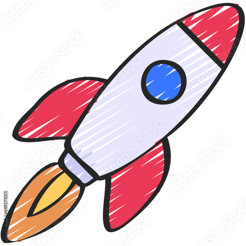 Rocket Ship Launch Icon