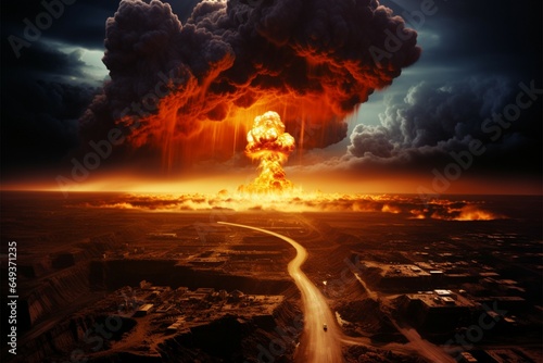Wars horrors a nuclear bomb unleashes a devastating, cataclysmic explosion
